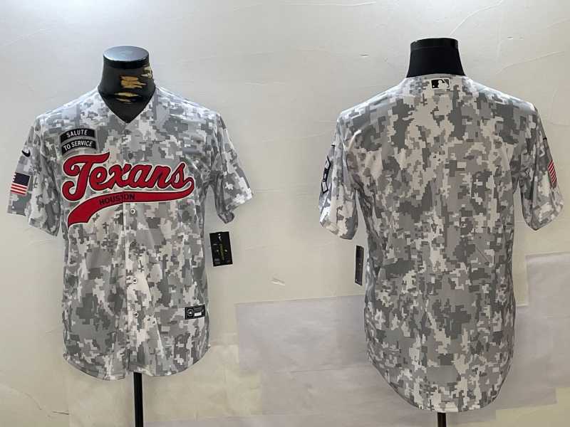 Men's Houston Texans Blank Arctic Camo 2024 Salute to Service Stitched Baseball Jersey,We sell and wholesale Men's Houston Texans Blank Arctic Camo 2024 Salute to Service Stitched Baseball Jersey on line form chian!